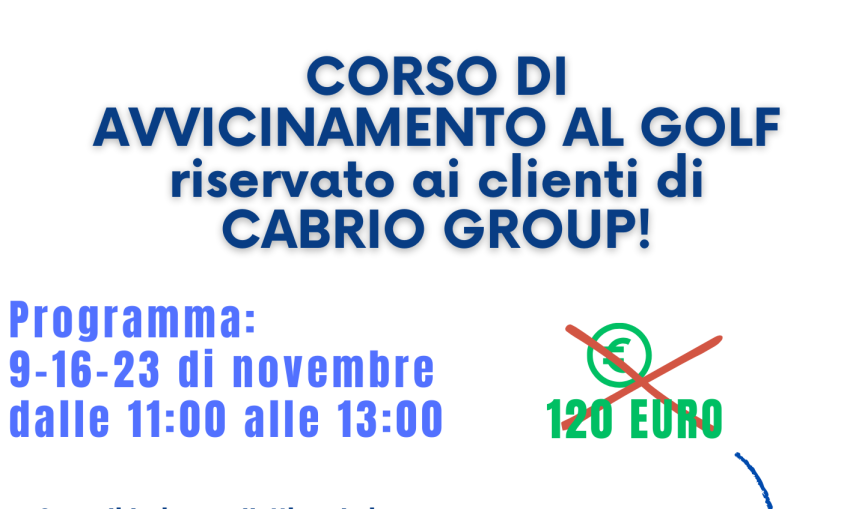 CORSO AVVICINAMENTO AL GOLF NOVEMBRE 2024